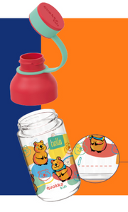 QUOKKA Kids Tritan Ice With Strap 430 ml - Cactus