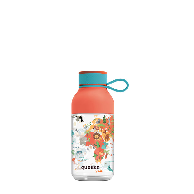 QUOKKA Kids Tritan Ice With Strap 430 ml - Map of Life