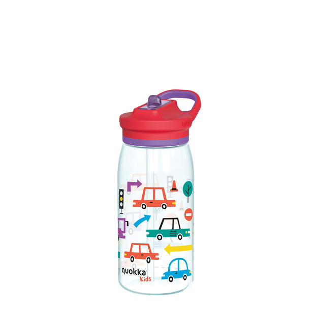 QUOKKA Kids Tritan Glow With Strap 580 ml - Cars