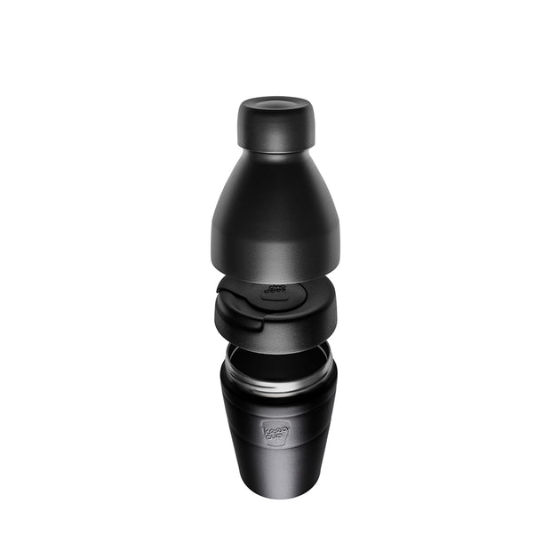 KeepCup Traveller Thermal KIT (pohár a fľaša 2v1) Black M (340/530 ml)
