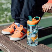 QUOKKA Kids Tritan Glow With Strap 580 ml - Tigers