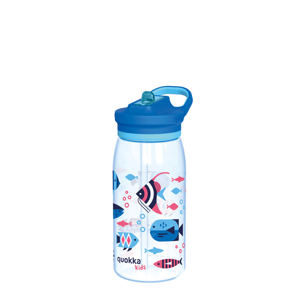 QUOKKA Kids Tritan Glow With Strap 580 ml - Sea Life