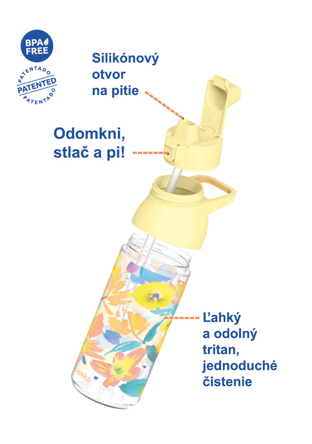 QUOKKA Tritan Swift With Strap 785 ml - Violets