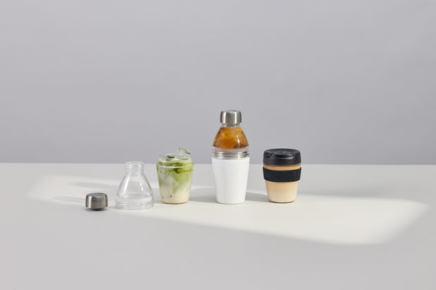 KeepCup Traveller Original KIT (pohá a fľaša 2v1) Black M (340/530 ml)