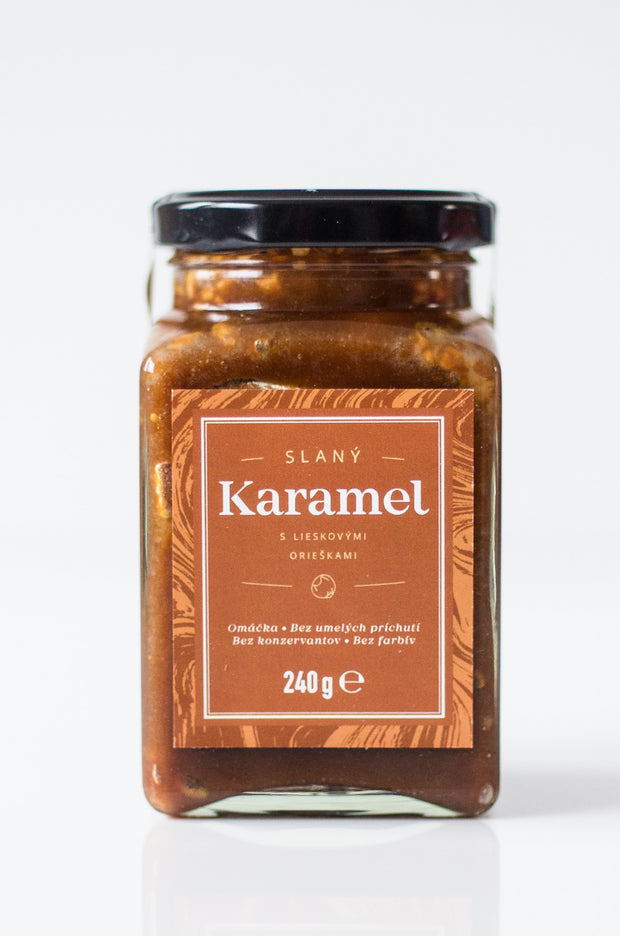 Gallé - omáčka slaný karamel - lieskové orechy