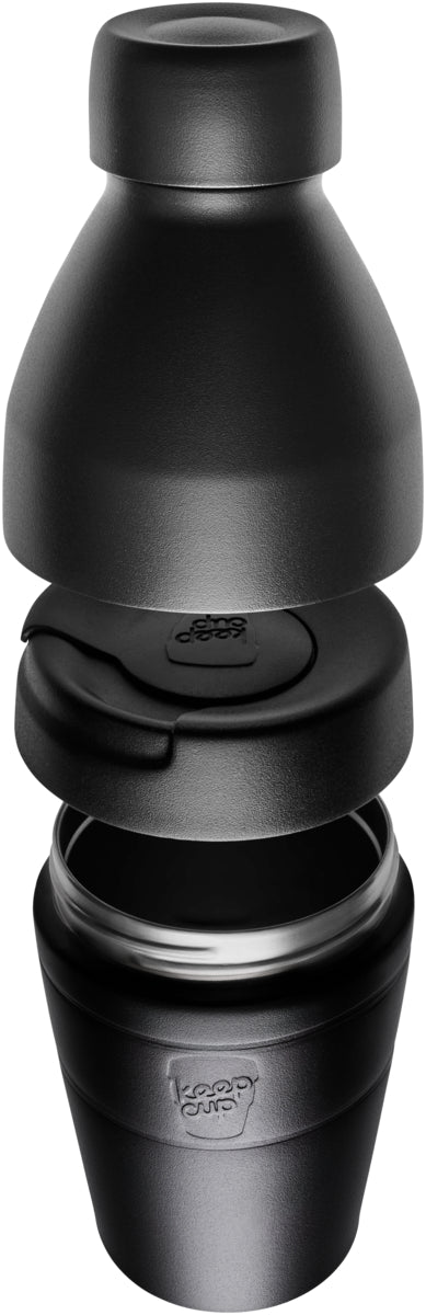 KeepCup Traveller Thermal KIT (pohár a fľaša 2v1) Nitro Black L (454/660 ml)