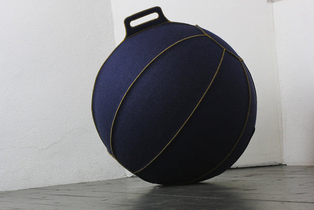 VLUV VELT plstená sedacia lopta, Jeans-Melange / Gold